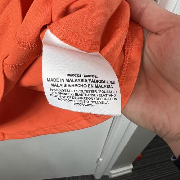 Nike running orange dri-fit kangaroo pocket athletic top. Sz S - Picture 8 of 10